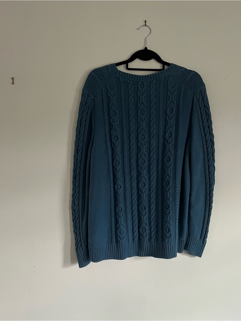L.L.Bean 3XL Dark Teal Cable Knit Sweater - Picture 4 of 4